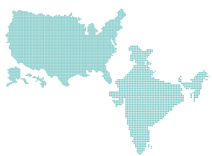 india us map